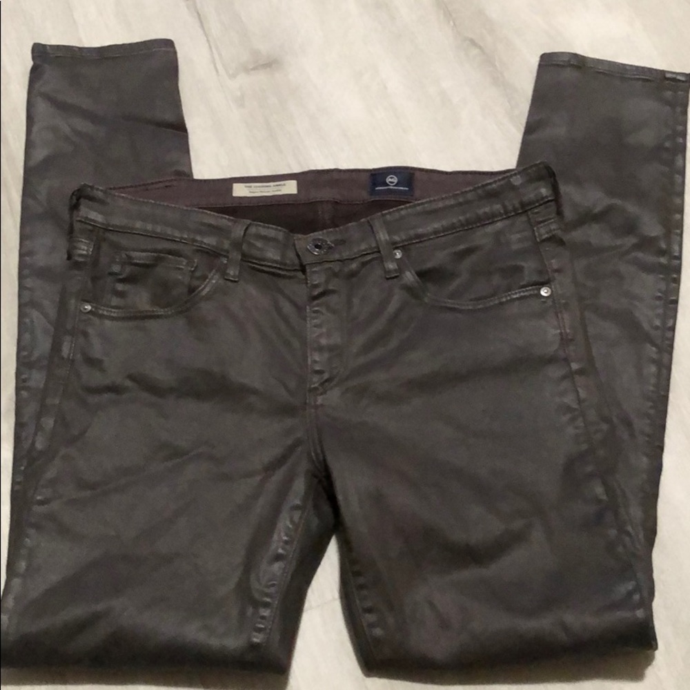 AG the legging ankle super skinny leather jeans